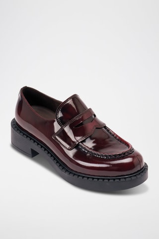 Mocassins plateformes en cuir Regular - Bordeaux