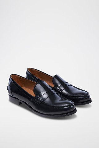 Mocassins en cuir verni  Regular - Noir
