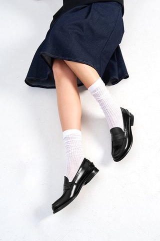 Mocassins en cuir verni  Regular - Noir