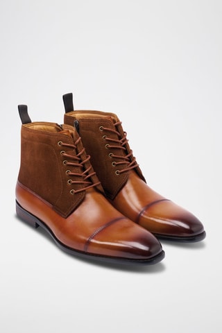 Derbys montantes en cuir Regular - Marron