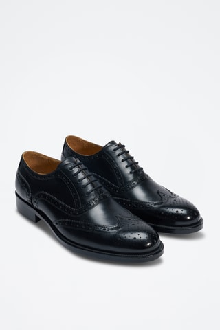 Richelieus en cuir Etroite - Noir