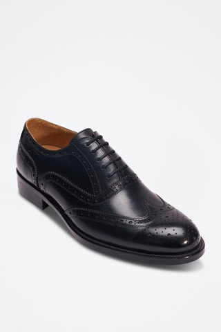 Richelieus en cuir Etroite - Noir