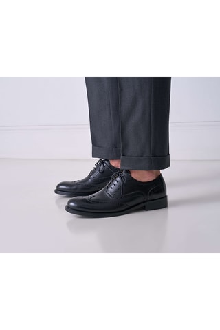 Richelieus en cuir Etroite - Noir
