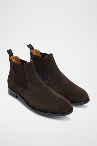 Bottines Chelsea en nubuck Regular - Marron