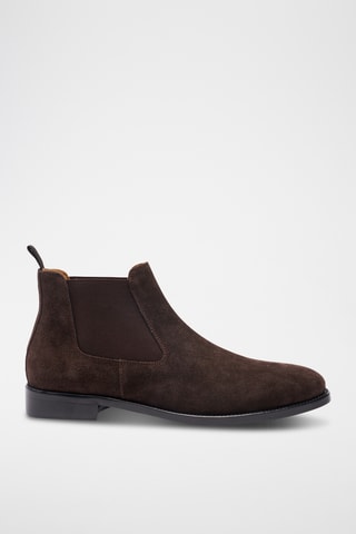 Bottines Chelsea en nubuck Regular - Marron