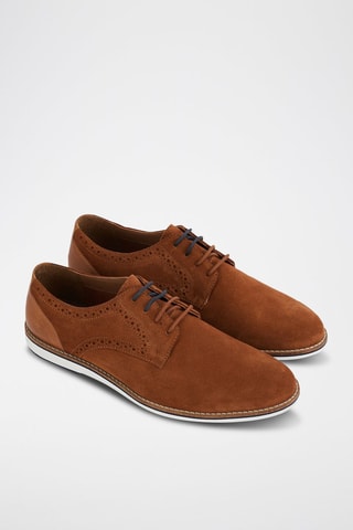 Derbys en cuir - Camel
