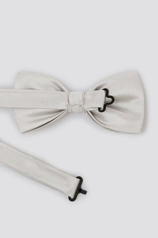 Nœud papillon en soie - Gris clair