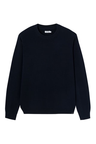 Pull en coton biologique - Bleu marine