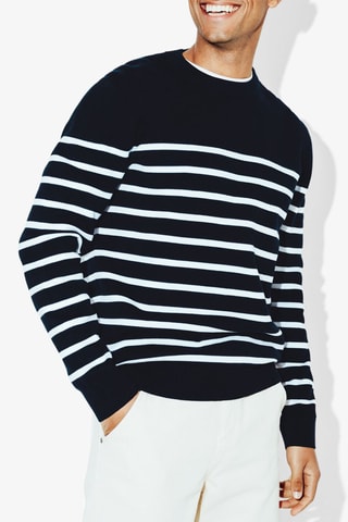Pull en coton biologique - Bleu nuit