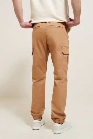 Pantalon regular en coton biologique - Camel