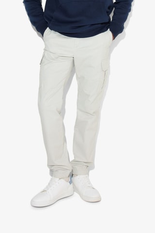 Pantalon regular en coton biologique - Beige
