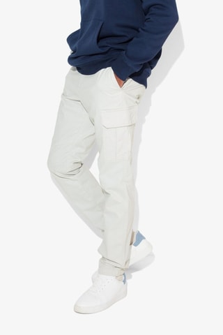 Pantalon regular en coton biologique - Beige