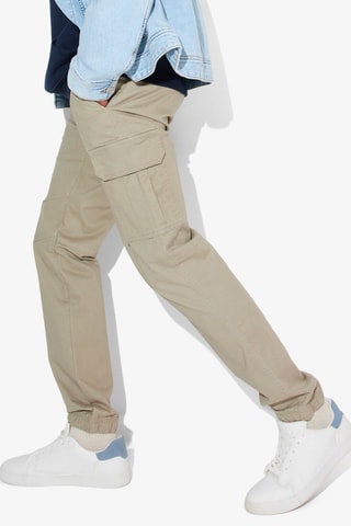 Pantalon regular en coton biologique - Vert clair