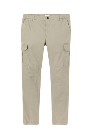 Pantalon regular en coton biologique - Vert clair