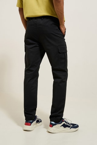 Pantalon regular en coton biologique - Noir