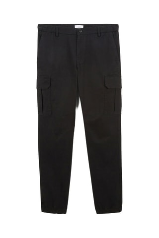 Pantalon regular en coton biologique - Noir