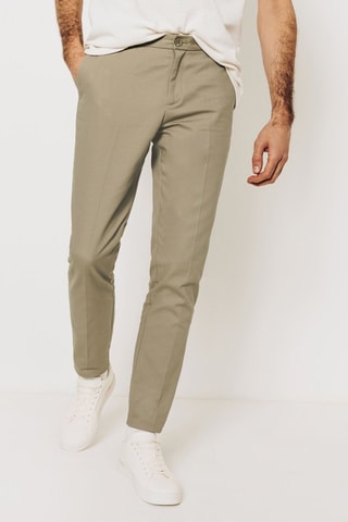 Pantalon regular - Beige