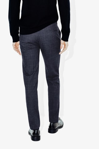 Pantalon slim en laine - Bleu marine
