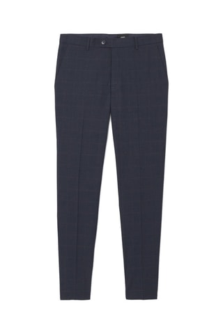 Pantalon slim en laine - Bleu marine