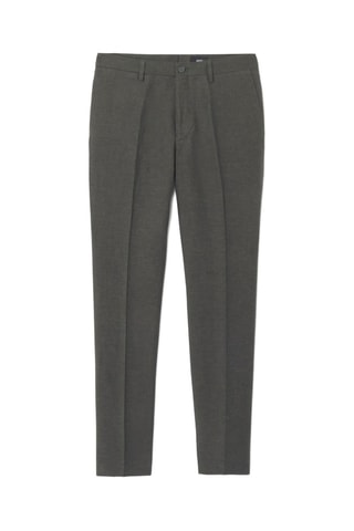 Pantalon en lin - Vert foncé