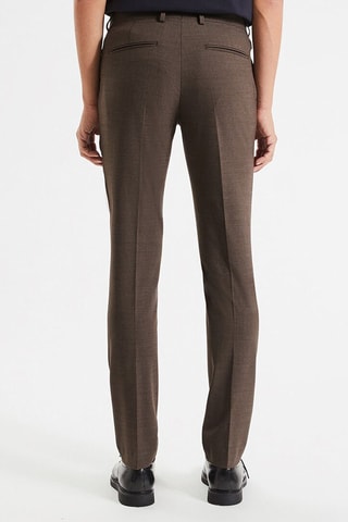 Pantalon de costume slim - Marron