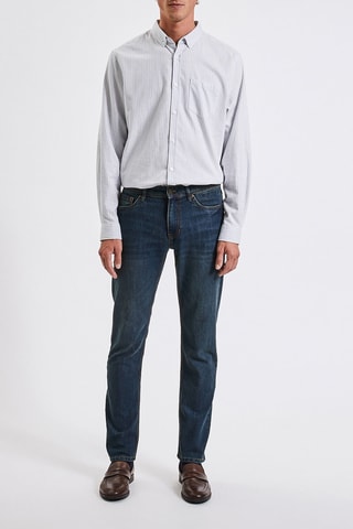 Jean straight - Bleu - Longueur 34