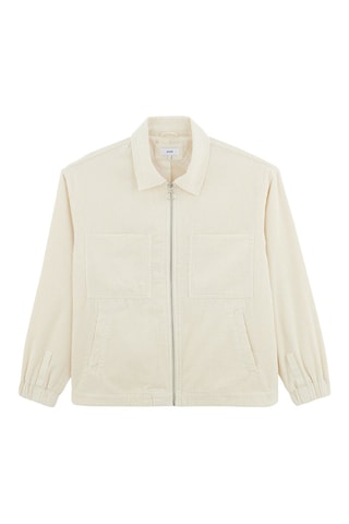 Veste regular en velours - Beige