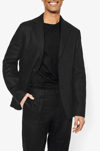 Veste de costume en lin - Noir