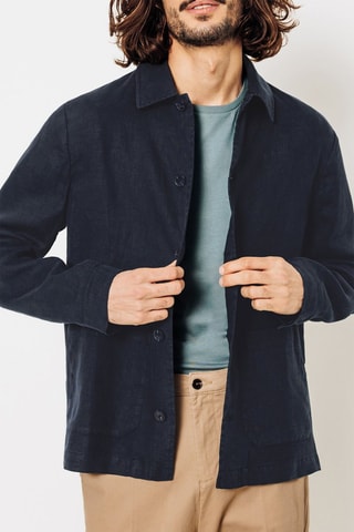 Veste en lin - Bleu nuit