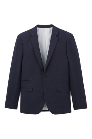 Veste de costume en lin - Bleu