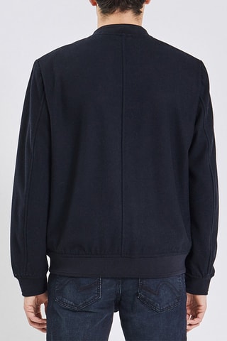 Blouson en laine - Bleu foncé