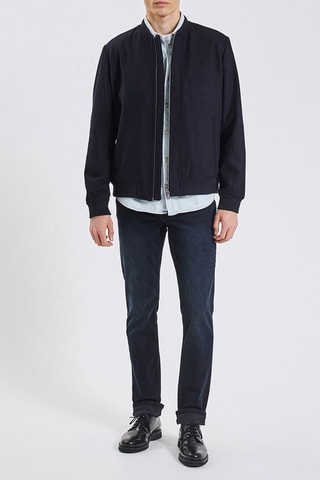 Blouson en laine - Bleu foncé