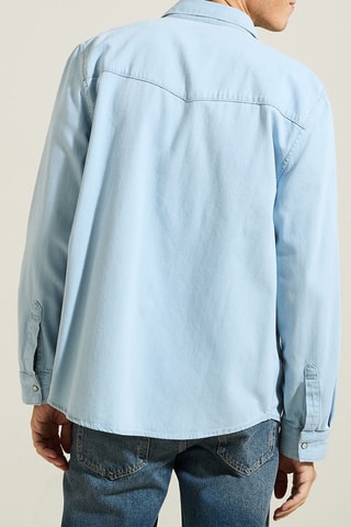 Chemise regular en jean - Bleu