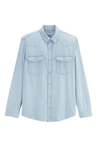 Chemise regular en jean - Bleu