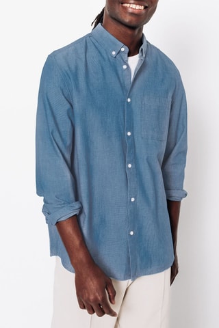 Chemise regular en jean - Bleu