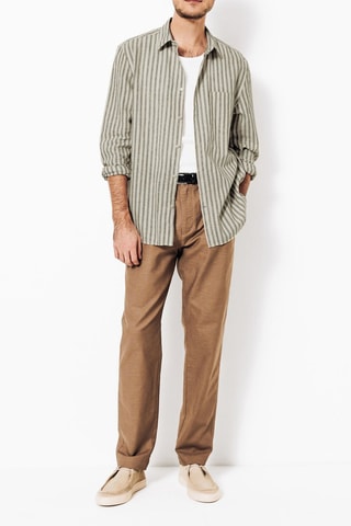 Chemise regular en lin - Beige