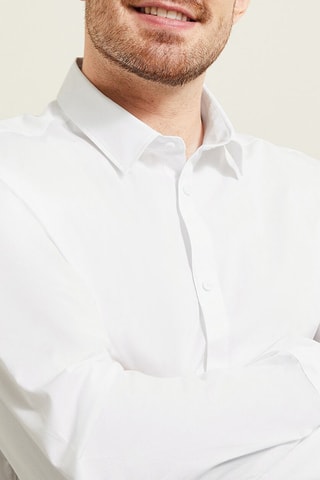 Chemise regular en coton biologique- Blanc