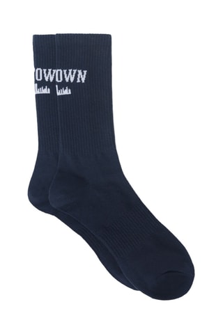 Chaussettes en coton biologique - Bleu nuit