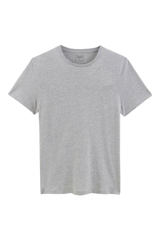 T-shirt slim en coton biologique - Gris chiné