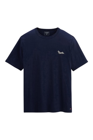T-shirt regular en coton biologique - Bleu foncé