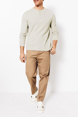 T-shirt regular en coton biologique - Beige