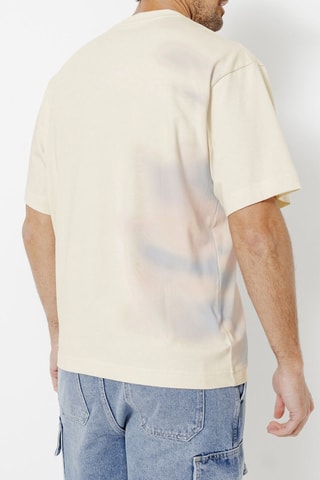 T-shirt regular tie and dye - Beige