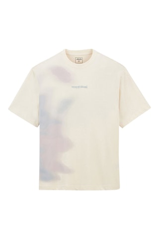T-shirt regular tie and dye - Beige
