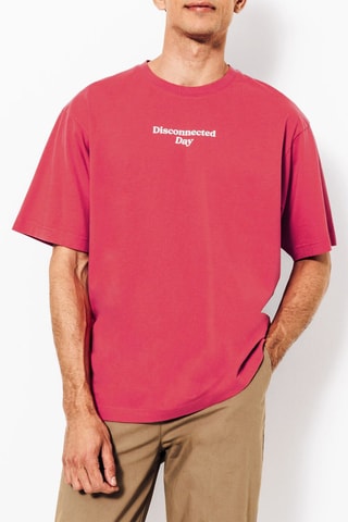 T-shirt relax - Rouge