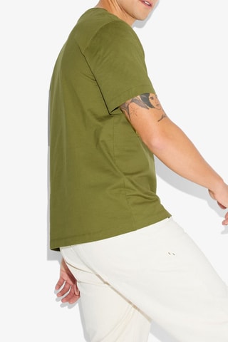T-shirt regular en coton biologique - Vert olive