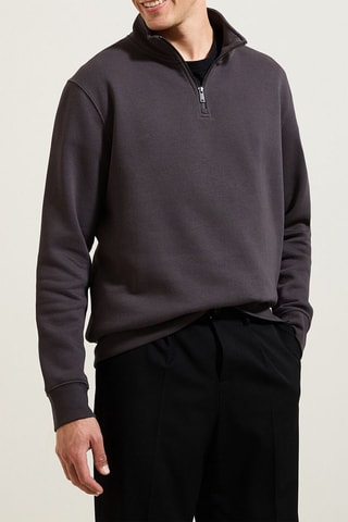 Sweat en coton biologique - Gris foncé
