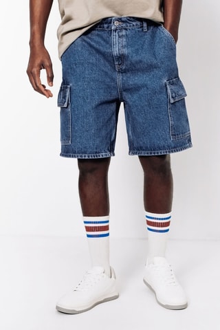 Bermuda en jean - Bleu