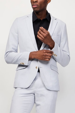 Veste de costume en lin - Gris