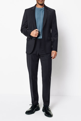 Veste en laine - Bleu foncé