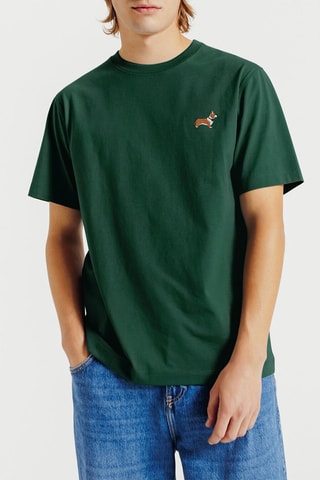 T-shirt regular en coton biologique - Vert foncé